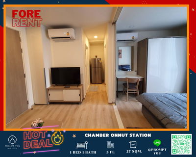 รูปภาพ 🔥Chamber Onnut station🔥ห้องสวย เฟอร์นิเจอร์ครบ พร้อมอยู่ //สอบถามเพิ่มเติมที่ LineOfficial:@Promptyou3