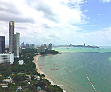 รูปภาพ Condo for rent, Pattaya HS66, corner room, sea view, city view, 26th floor, Park Beach Condo, 174 sq m., new room, luxury decoration
