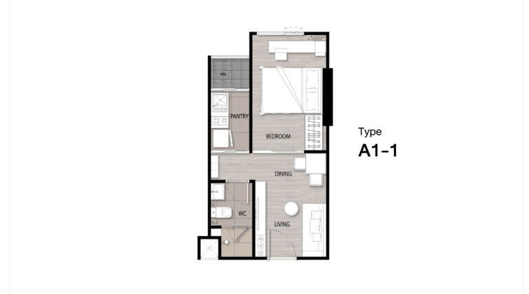 1 Bedroom floor plan
