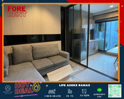 รูปภาพ 🔥Life Asoke Rama9 🔥Nicely decorated , high floor , ready to move in//Ask more info LineOfficial:@Promptyou4