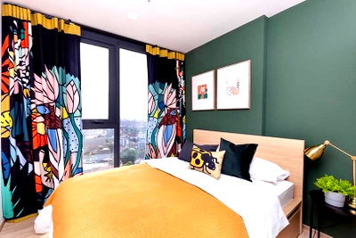 Condos for sale : Base Garden Rama9 size 32 sq.m. 23fl. 3.5 mb. 092-597-4998