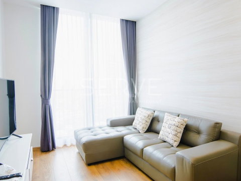 1 Bed with Bathtub & Washlet High Fl. 20+ East Side Good Location Close to BTS Phrom Phong 500 m.-Noble BE33