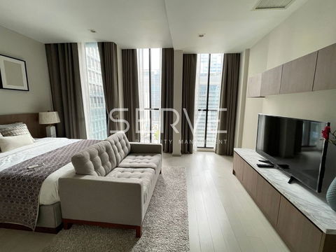 Nice Room Studio with Partition High Fl. 15+ Perfect Location Next to BTS Phloen Chit / For Rent-Noble Ploenchit
