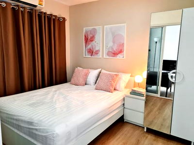 Condos for rent Prawet : 🥳[Rent-RAR23021-130] The Happiness Condo. Tower C4, FL.4th*Corner unit*Washing machine💚Line id: @thefirstagent**