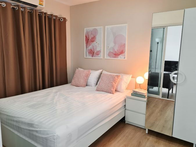 รูป 🥳[เช่า-RAR23021-130] The Happiness Condo. ตึก C4, ชั้น 4*ห้องมุม *มีเครื่องซักผ้า💚Line id: @thefirstagent** - รูปที่ 1/11