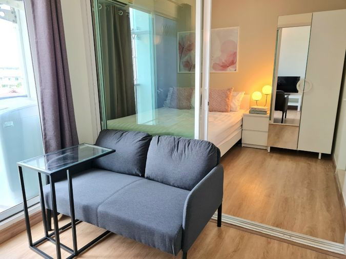รูป 🥳[เช่า-RAR23021-130] The Happiness Condo. ตึก C4, ชั้น 4*ห้องมุม *มีเครื่องซักผ้า💚Line id: @thefirstagent** - รูปที่ 5/11