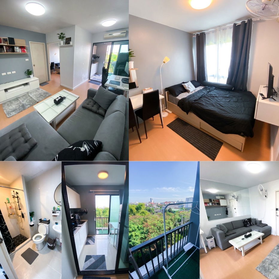 picture (Owner released by himself) I Condo Sukhumvit 105, near BTS Bearing, large room 31 sq m., 6th floor, Building A6, good view, 1 bedroom  with furniture - 1/38