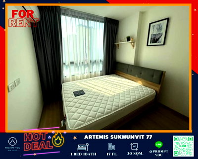 Condos for rent : 🔥Artemis Sukhumvit 77 🔥Nicely decorated , high floor, ready to move in//Ask more info Lineofficial:@Promptyou13