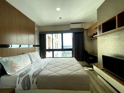 คอนโดให้เช่า : ให้เช่า พลัส คอนโด ศรีราชา เฟอร์สวยแต่งครบพร้อมเข้าอยู่ ติดถนน 9 กิโล, โรงเรียนอัสสัมฯ, ตึกคอม ศรีราชา