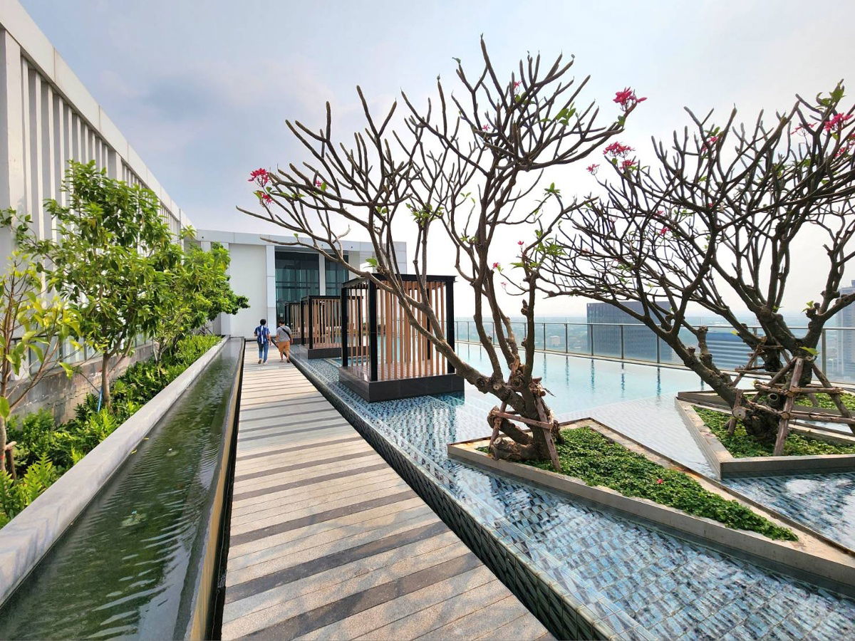 รูป **สถานะตามภาพปก ห้องหายาก ห้องมุม 2 ห้องนอน** ให้เช่า คอนโด The Hotel Service Condominium ห้องหรู ติดMRTบางกระสอ - รูปที่ 16/25