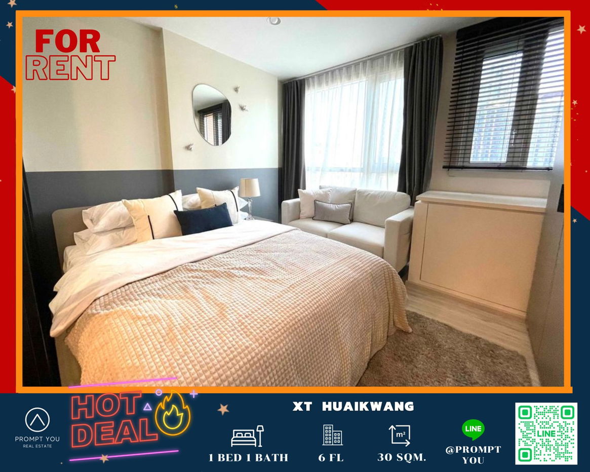 picture 🔥XT Huaikwang🔥Nicely,Fully furniture , ready to move in //Ask more info LineOfficial:@Promptyou4 - 1/9