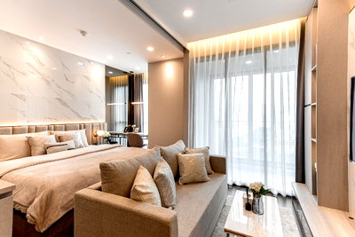 Condos for rent : Ashton Chula Silom 1B1B 35sqmm LineID : @Rizzestate