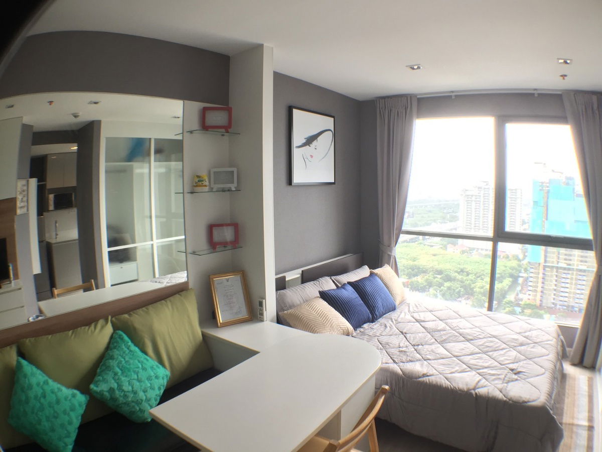 รูป Rentcondo_351 ให้เช่าคอนโด ไอดีโอ โมบิ พระราม 9 ห้องสวย เฟอร์ครบ พร้อมอยู่ติดต่อ Line : @homeforu8 - รูปที่ 2/7