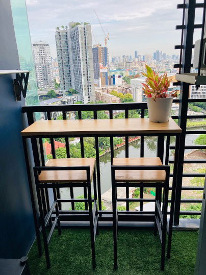 รูป 😀วิวคลอง 1 ห้องนอน  เดอะ เบส สุขุมวิท 77 ตึก บี  - รูปที่ 11/13