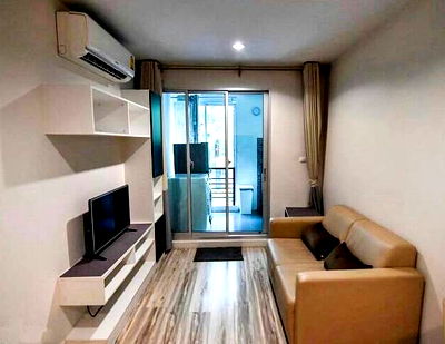 Condos for rent Bang Bua Thong Nonthaburi : Sammakorn S9, size 30.5 sq m, with washing machine Complete furniture and electrical appliances ✨