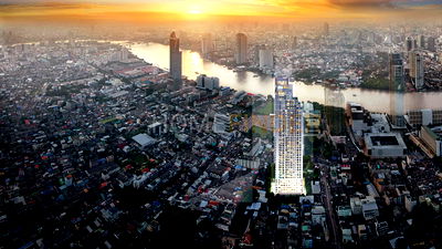 Condos for sale The Mall Tha Phra : RHYTHM Charoenkrung Pavillion 3 bedrooms, for sale