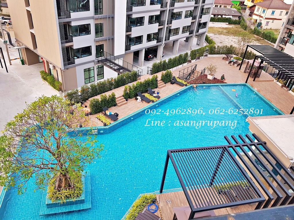 รูป The Harmonest condo บางแสน ชั้น 6 ตึก B วิวสระว่ายน้ำสวยมาก Tel 092-496-2896, 062-625-2891 (Line: asangrupang ) เจ้าของ - รูปที่ 3/11