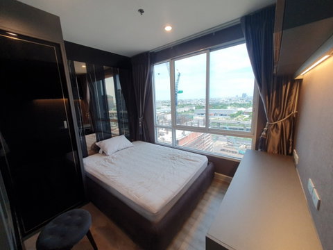 [For Rent] The Sky Sukhumvit, 1 bedroom 18 Floor, luxury decorated room with BITEC view. BTS Udomsuk