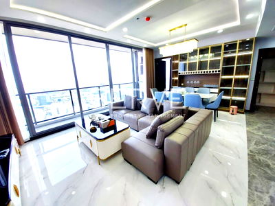 Condos for rent Bangkok Patana School  : 🔥Corner Room 3 Beds 188 sq.m. Luxury Style Super High Fl. 40+ Good View BTS Punnawithi 700 m. at Whizdom Inspire Sukhumvit Condo / For Rent
