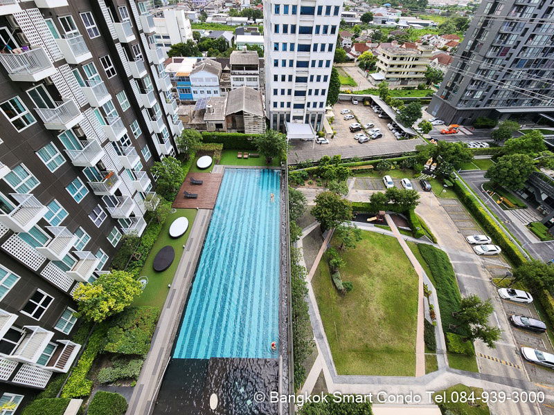 รูป ให้เช่าคอนโด The Parkland รัชดา-วงศ์สว่าง 1 นอน 30 ตรม. ชั้น 12A ห้องสวย วิวสระ ตกแต่งครบ K3886 - รูปที่ 6/6
