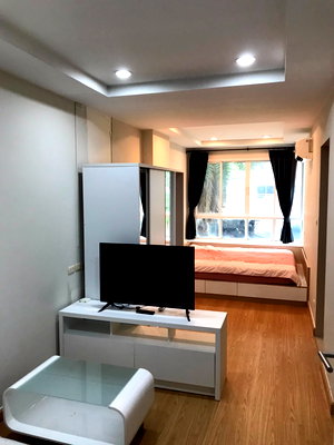 เช่าคอนโด ลาดพร้าว 101 : ให้เช่าคอนโด แฮปปี้ คอนโด ลาดพร้าว 101  มีเฟอร์นิเจอร์ + เครื่องใช้ไฟฟ้าครบ แอดไลน์ @ihaveroom ตอบทันที