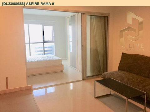 DL23080888 Condo for rent, Aspire Rama 9 near MRT พระราม 9, ready to move in, call urgently 0656133286 LineID @655ebbvc