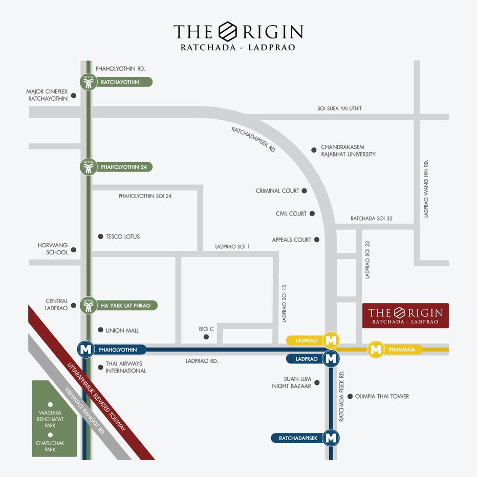 picture Condo for Rent with Private Office Space - Brand New at The Origin Ratchada-Ladprao, Just 25m from MRT Ladprao - 27/31