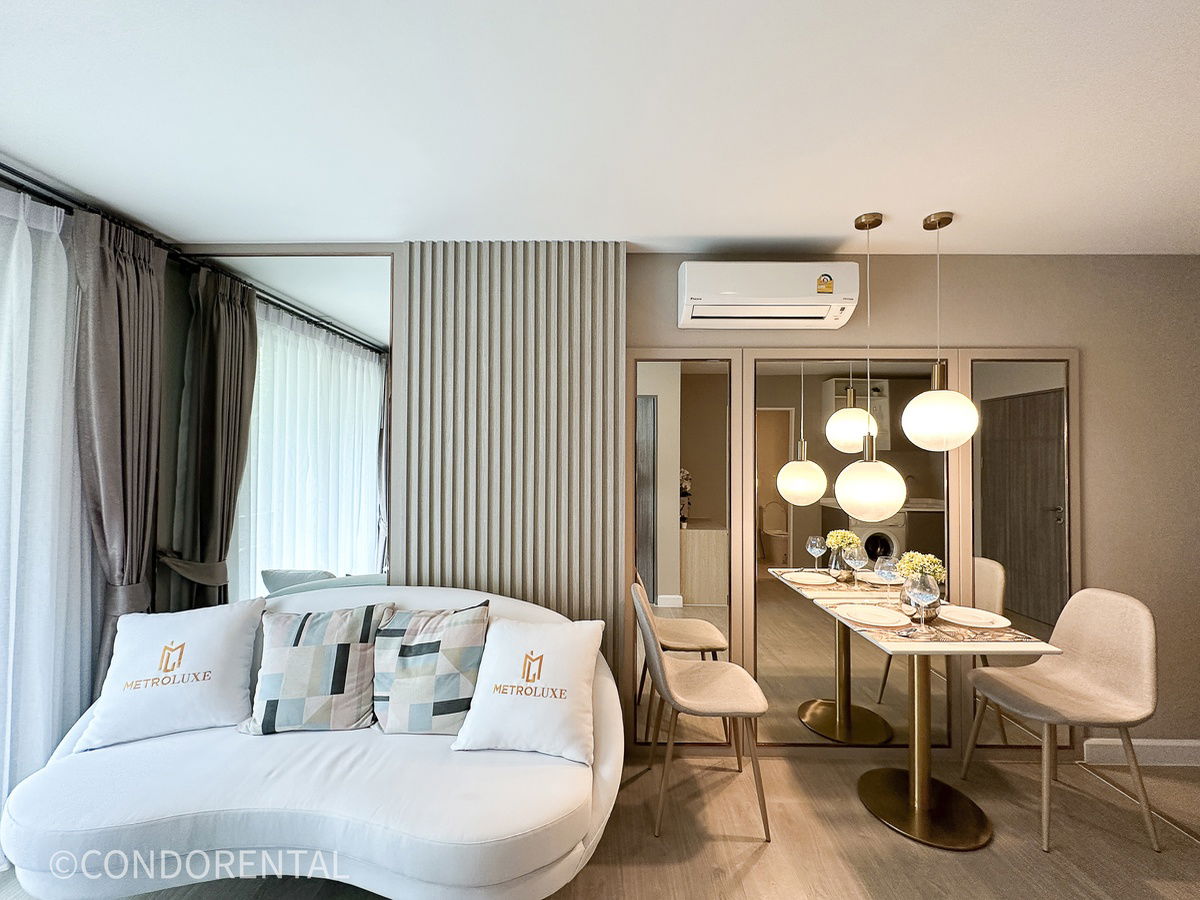 รูป ให้เช่า Metro Luxe Ratchada ห้องสวย ราคาดี สอบถามเพิ่มเติมได้ที่ Line @condorental - รูปที่ 2/11