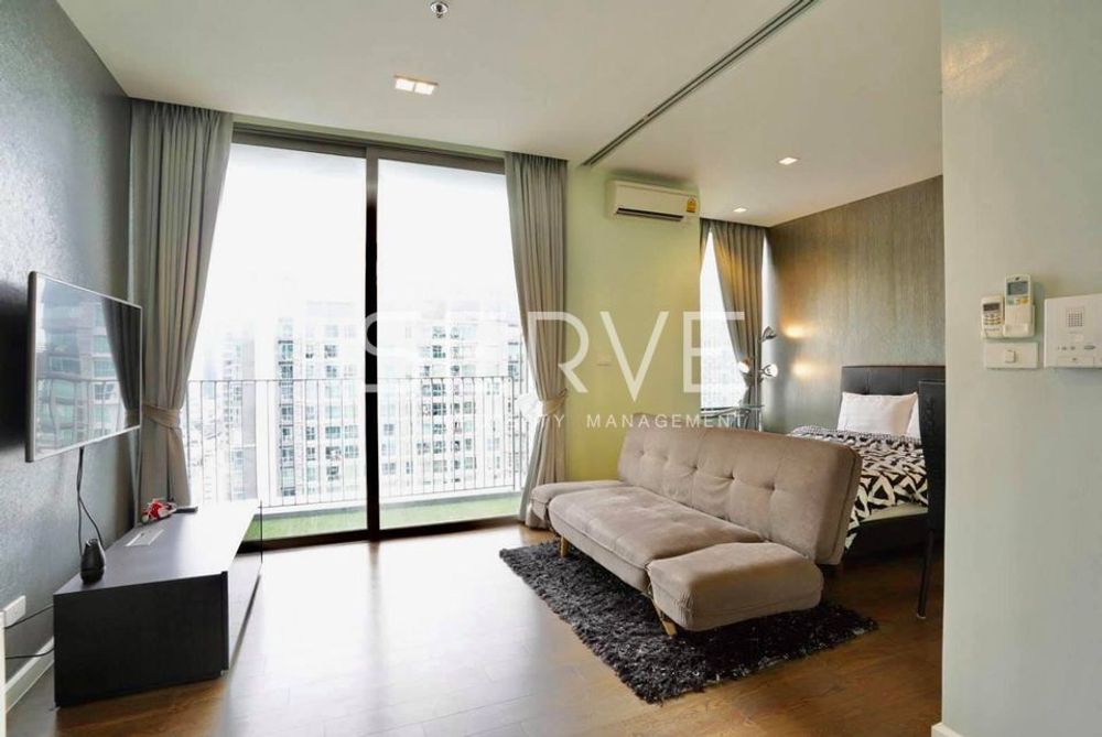 picture 1 Bed with Partition High Fl. 20+ Good Location Close to BTS Chong Nonri 650 m. / For Rent-Nara 9 by Eastern Star (นารา 9 บาย อีสเทอร์น สตาร์) - 3/8