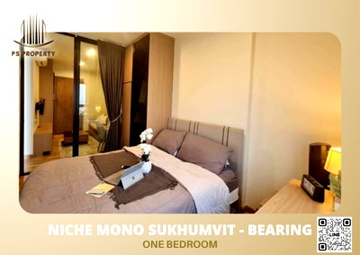 Condos for rent : For rent 💫Niche Mono Sukhumvit - Bearing💫 Big room, very beautiful view, room exactly as covered, fully furnished 🚆near BTS Bearing
