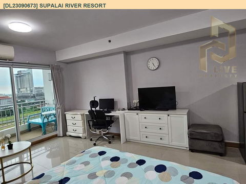 DL23090673 Condo for rent, Supalai River Resort near BTS Krung Thon Buri, ready to move in, call urgently 0656133286 LineID @655ebbvc