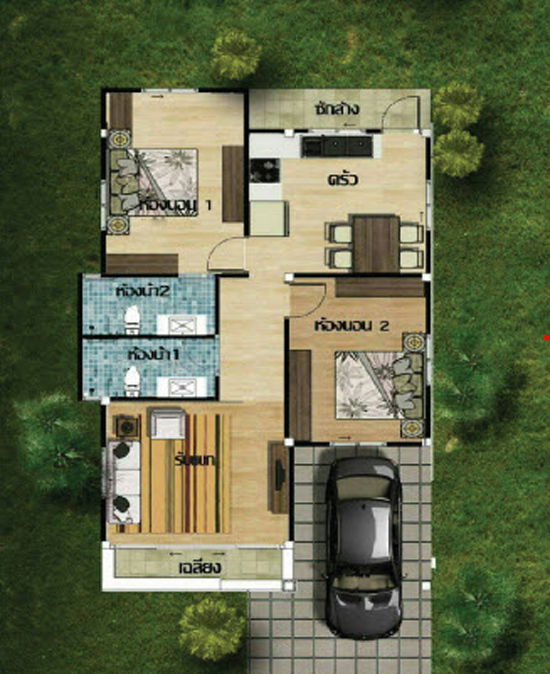 บ้านเดี่ยว 1 ชั้น