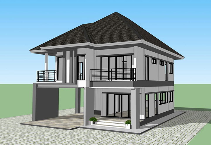 บ้านเดี่ยว 2 ชั้น