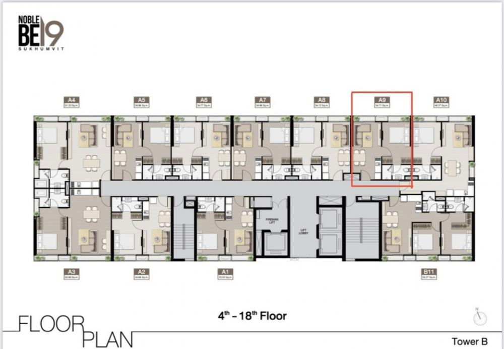 picture LINE @condorental for rent the room at Noble BE 19 - 14/14
