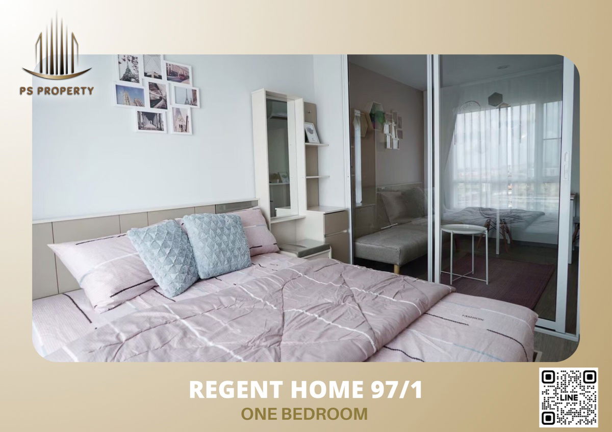 รูป ให้เช่า 🔺Regent Home 97/1🔺 คอนโดใกล้ BTS บางจาก🚆 ห้องสวย เฟอร์นิเจอร์และเครื่องใช้ไฟฟ้าครบ **มีเครื่องซักผ้า** - รูปที่ 1/10