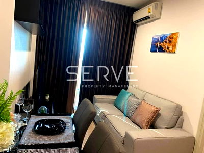 Condos for rent : 1 Bed High Fl 15+ Fully Furnished with Electric stove Good Location Close to MRT Thailand Cultural Centre  / Condo For Rent Noble Revolve Ratchada 1 