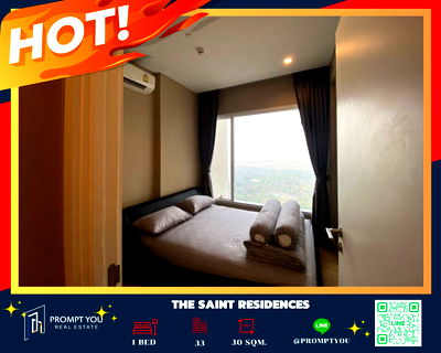 เช่าคอนโด BTS ห้าแยกลาดพร้าว : 🔥 The Saint Residence 🔥ห้องสวย ชั้นสูง วิวสวน  พร้อมเข้าอยู่  //สอบถามเพิ่มเติม Lineofficial:@Promptyou5