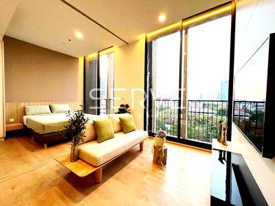 คอนโดให้เช่า : ห้องสวยตกแต่งสไตล์ญี่ปุ่น กับ 1 นอน คอนโดใหม่ ทำเลดี BTS อโศก & MRT สุขุมวิท 550 ม. ที่ Noble BE19 / ให้เช่าคอนโด