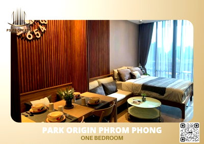 คอนโดให้เช่า : ให้เช่า 🔥PARK ORIGIN PHROM PHONG🔥 ONE BEDROOM ห้องสวย เฟอร์ครบ 🆓Free WIFI  🚆ใกล้ BTS พร้อมพงษ์