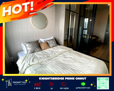 เช่าคอนโด ซอยอ่อนนุช (สุขุมวิท 77) : 🔥Knightsbridge Prime Onnut🔥 ห้องสวย ชั้นสูง พร้อมอยู่ 🚝 ใกล้ BTS อ่อนนุช //สอบถามเพิ่มเติมที่ Line Official: @Promptyou1