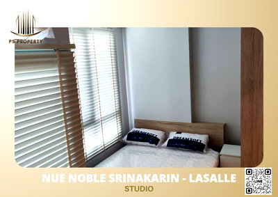 Condos for rent : For rent 🧚‍♂️Nue Noble Srinakarin - Lasalle🧚‍♂️ Beautiful room, good price, very good central area. Ready to move in, next to MRT Sri Lasalle🚆
