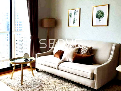Condos for rent : HoT Price 35K- Cozy Style 2 Beds 1 Bath High Fl.20+ Shuttle bus to BTS Phrom Phong / Condo For Rent-Park 24