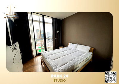 คอนโดให้เช่า : ให้เช่า 🔥Park 24 (พาร์ค24) 🔥ห้องสวย เฟอร์+เครื่องใช้ไฟฟ้าครบ วิวเมือง 🚝ใกล้ BTS พร้อมพงษ์ 600 ม.