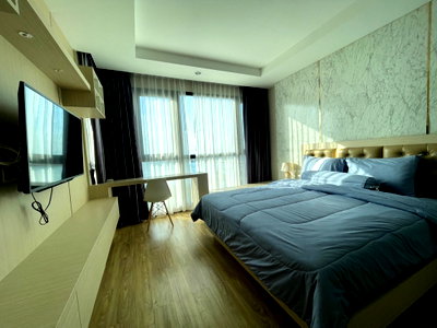 Condos for rent : Condo for rent, Ladda Plus Sriracha, size 48 sqm., sea view, fully furnished, near shopping malls, markets, shops