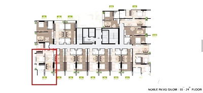 Condos for rent : 2-BR Condo at Noble Revo Silom near BTS Surasak (ID 334899)