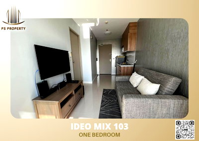 Condos for rent : For rent📣Ideo mix 103📣 next to Udomsuk BTS station, fully furnished. Electrical appliances ready to move in