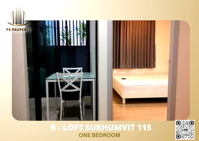 Condos for rent : For rent ✨B - Loft Sukhumvit 115✨Beautiful room, fully furnished with electrical appliances. Ready to move in 🚆Near BTS Pu Chao 400 m.