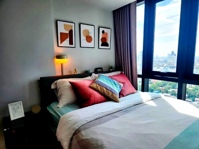 Condos for rent : Altitude Unicorn Sathorn - Tha Phra【𝐑𝐄𝐍𝐓】🔥 Ano side, Thonwa, 2 bedrooms, simple furniture Near BTS Talat Phlu.🔥Contact Line ID: @hacondo