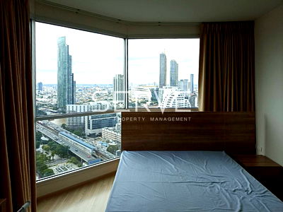 Condos for rent BTS Saphan Taksin : 1 Bed High Fl. 25+ Good View & Good Location BTS Saphan Taksin station 340 m. at Rhythm Sathorn Condo / For Rent