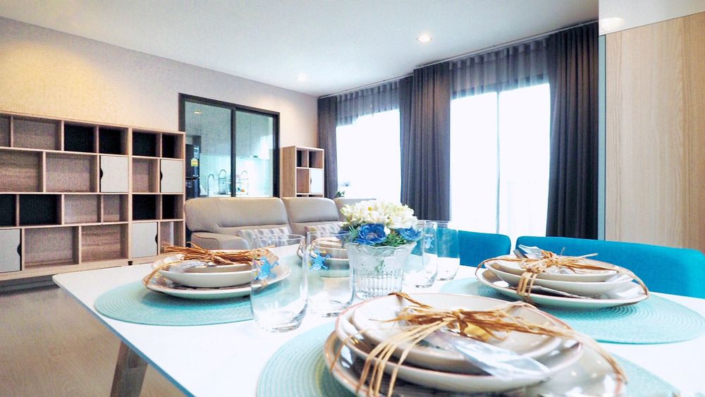 รูป 2 Bed 2 Bath Homey Style High Fl. 20+ Good Location Shuttle bus to BTS Thong Lo 350 m. / For Rent-Rhythm Sukhumvit 36 38 - รูปที่ 4/5